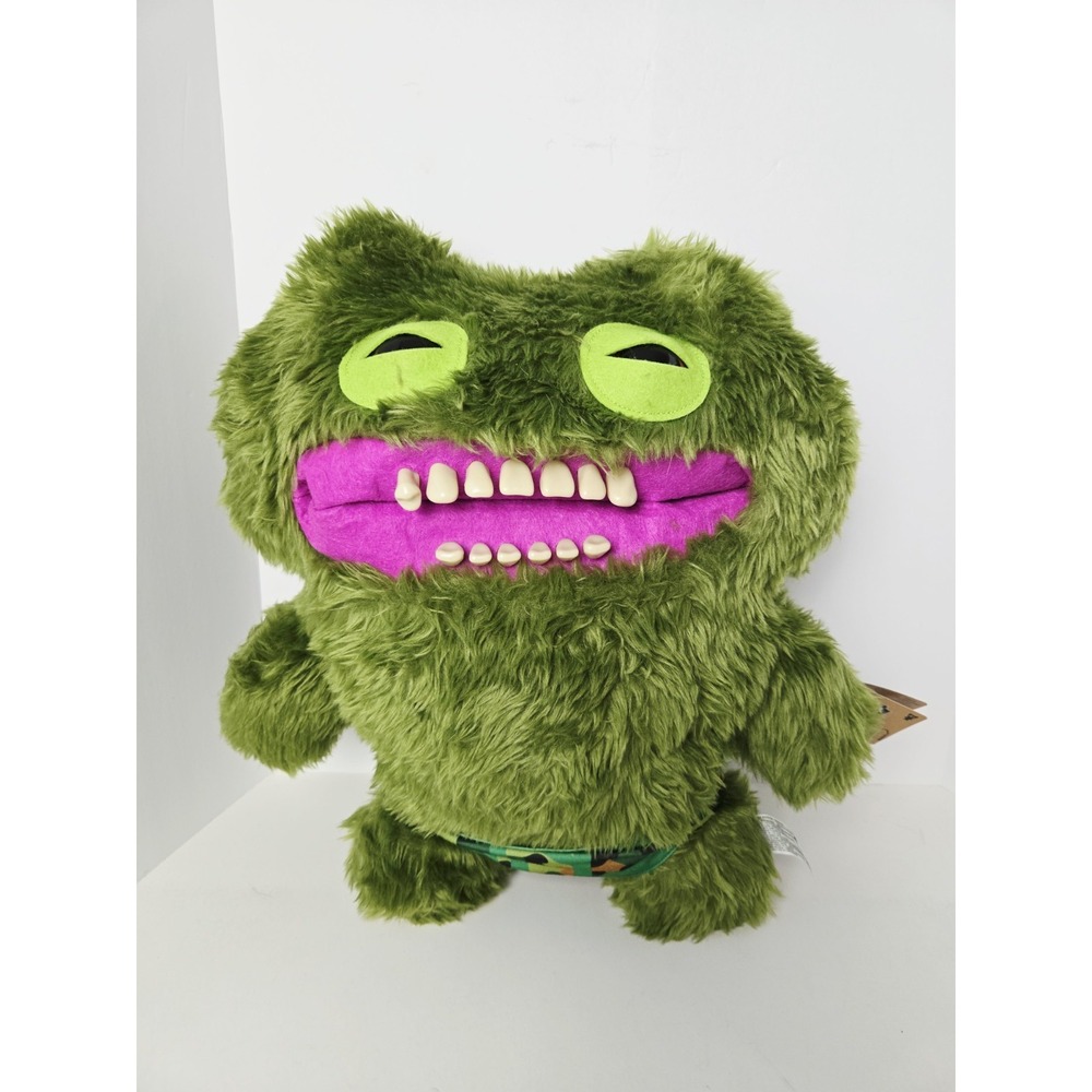 Zuru Fuggler Bigg Fuggs Green Monster Chuckles plush NWT 18"